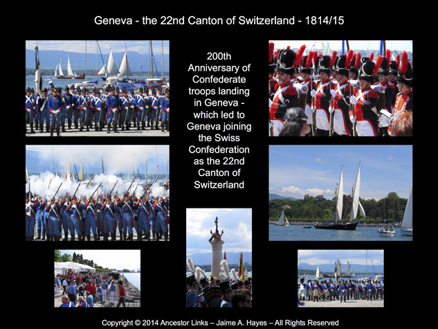 Geneva 22nd Canton of Switzerland 1814-15