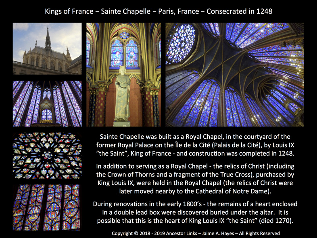 Sainte Chapelle - built by Louis IX “the Saint”, King of
          France