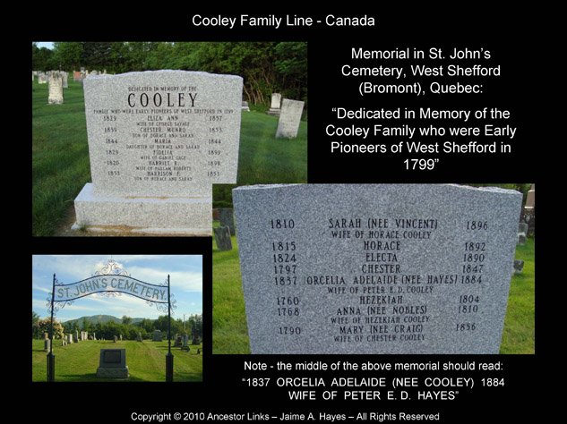 Cooley Family Memorial - St. John's Cemetery