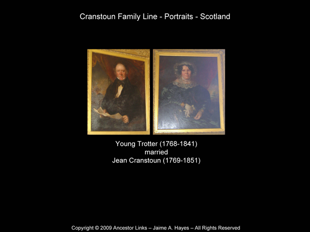 Cranstoun family portraits - Young Trotter & Jean Cranstoun