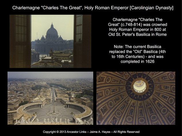 Holy Roman Emperors - Charlemagne - St. Peter's Basilica,
          Rome