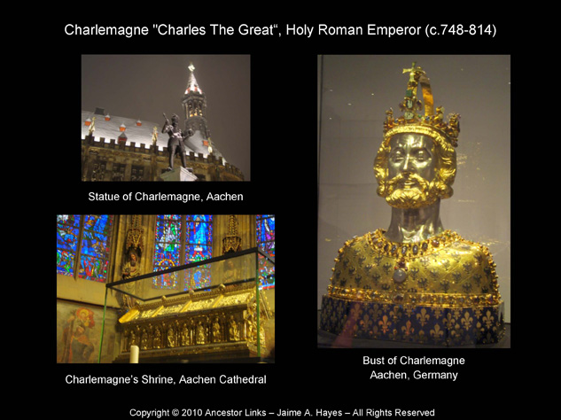 Holy Roman Emperors - Charlemagne - Shrine, Bust and
          Statue in Aachen