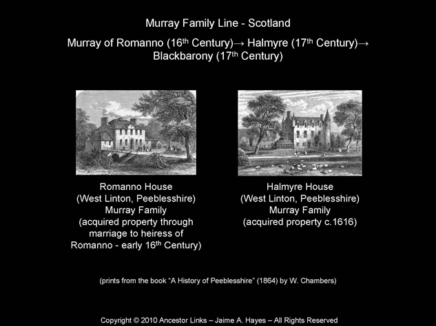 Murray Family - Romanno House - and Halmyre House