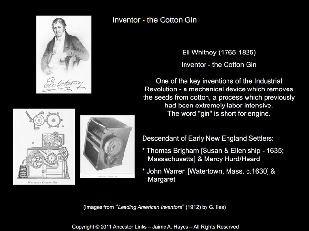Eli Whitney - Inventor - the Cotton Gin