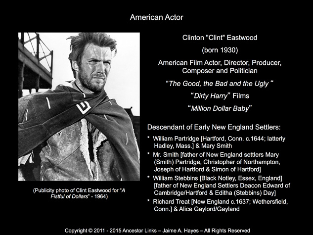 Clint Eastwood - Actor, Director, Producer, Composer & Politician