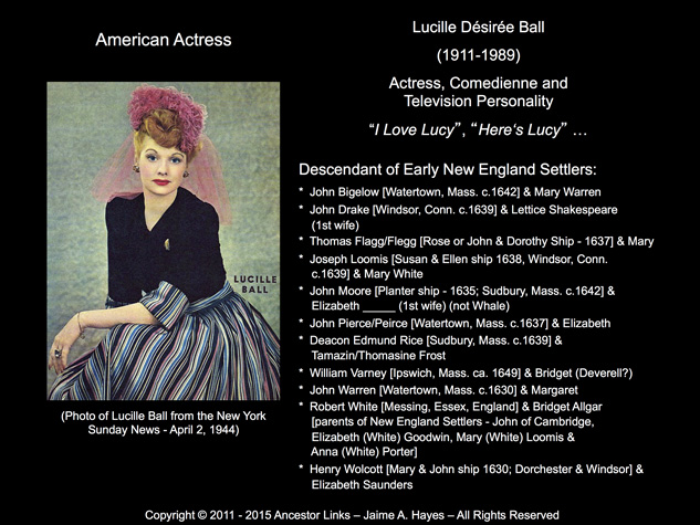 Lucille Ball - Actress, Comedienne & Television Personality