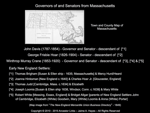 Davis, Hoar & Crane - Governors and Senators - Massachusetts