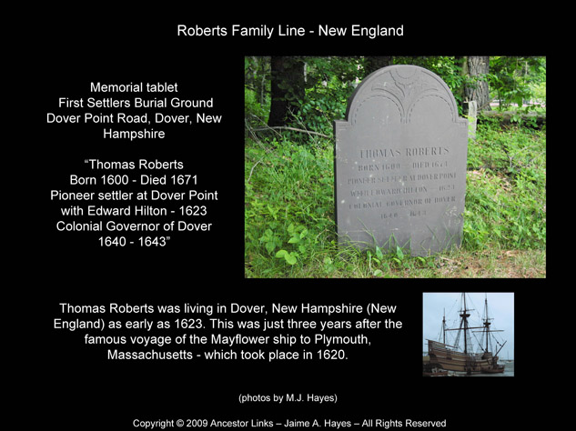 Thomas Roberts - Memorial - Dover, New Hampshire