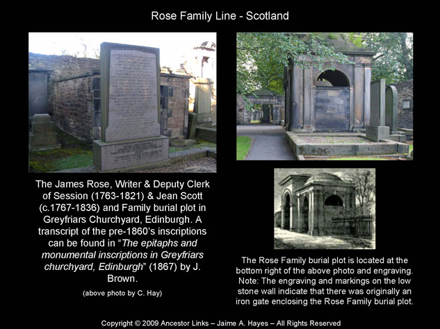 Rose Family - Greyfriars Churchyard, Edinburgh
