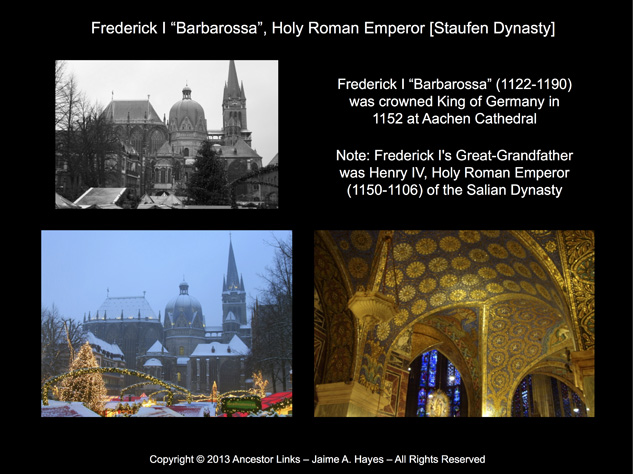 Holy Roman Emperors - Frederick I Barbarossa - Aachen Cathedral
