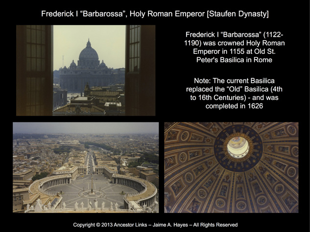 Holy Roman Emperors - Frederick I Barbarossa - St. Peter's Basilica, Rome