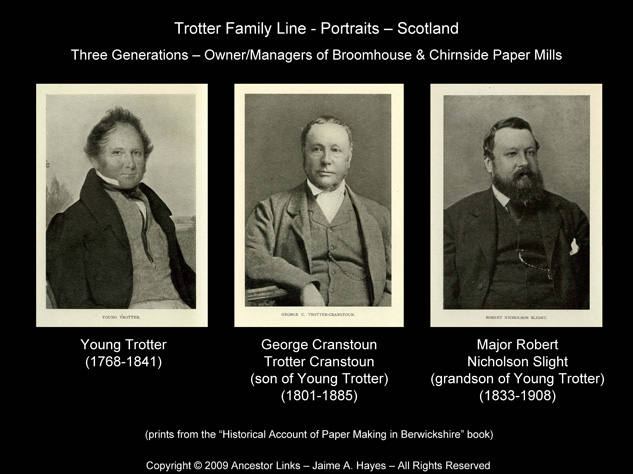 Trotter Family Line - Portraits - Three Generations - Scotland