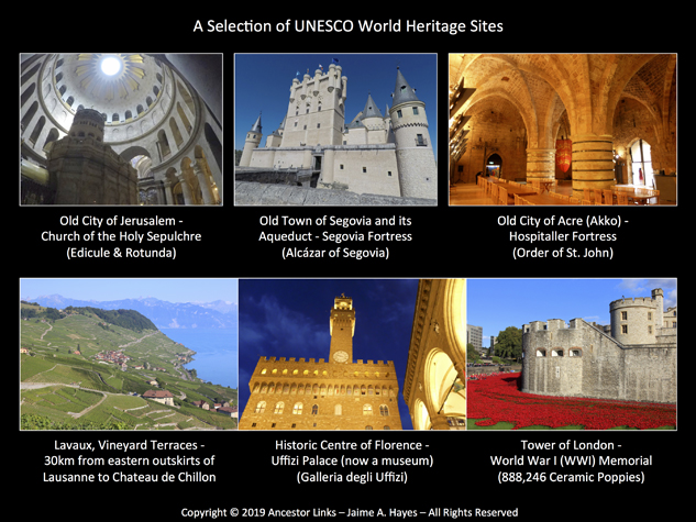 A Selection of UNESCO World Heritage Sites