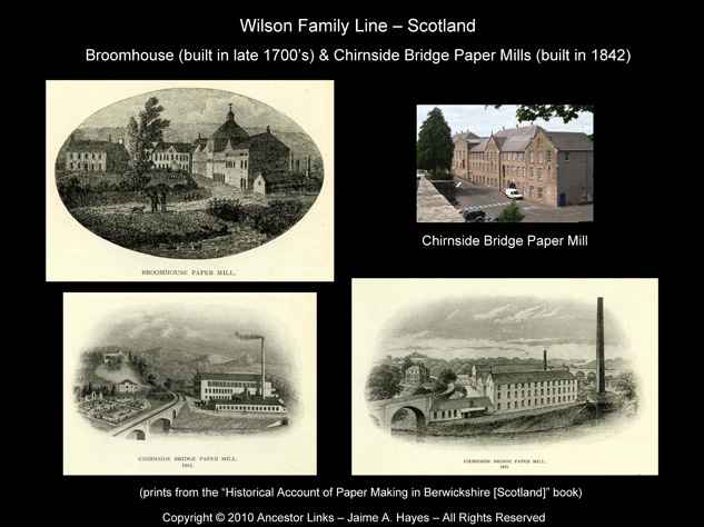 Broomhouse & Chirnside Bridge Paper Mills