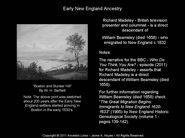 William Beamsley - New England c.1632