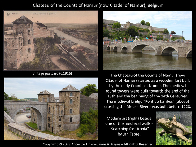 Chateau of the Counts of Namur (now Citadel of Namur),
          Belgium