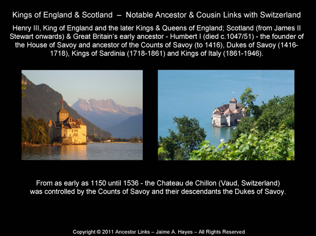 House of Savoy family - Chateau de Chillon