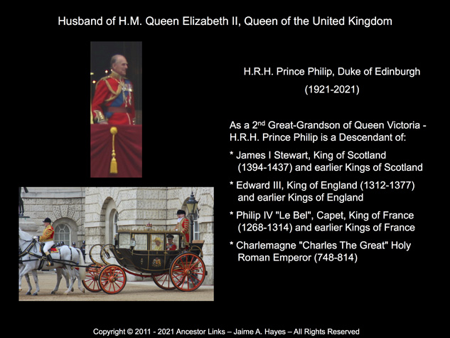 H.R.H. Prince Philip, Duke of Edinburgh - Husband of H.M. Queen Elizabeth II