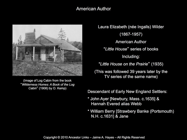 Laura Ingalls Wilder - Author