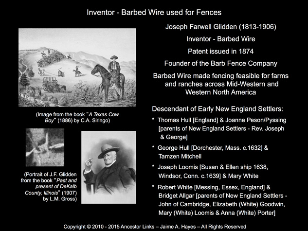 Joseph Glidden - Inventor Barbed Wire