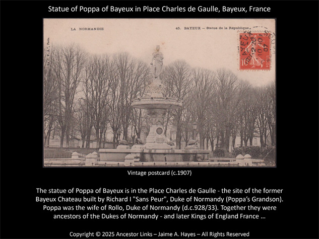 Statue of Poppa of Bayeux, France